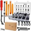 240PCS Universal Car Snap Fasteners - Plastic Clips & Rivets for Ford, Honda - 12 Types
