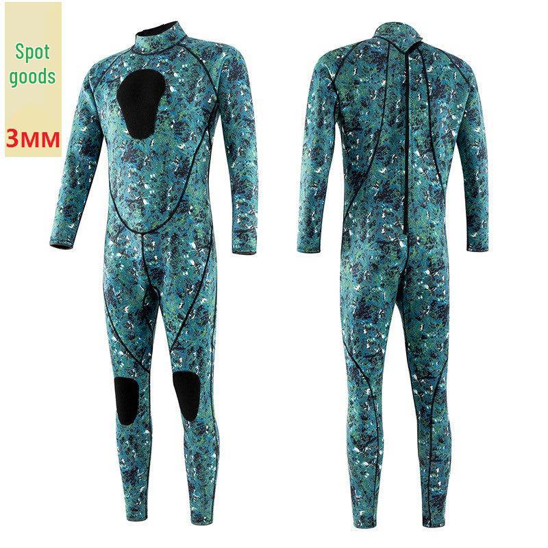 

3mm Thickened Warm Wetsuit for Men and Women - Cold-Proof Surfing, Diving, Snorkeling, and Winter Swimming Suit with Pants XXL