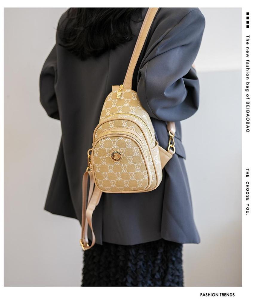Women's Summer Canvas Chest Bag: Stylish, Atmospheric, Small Backpack