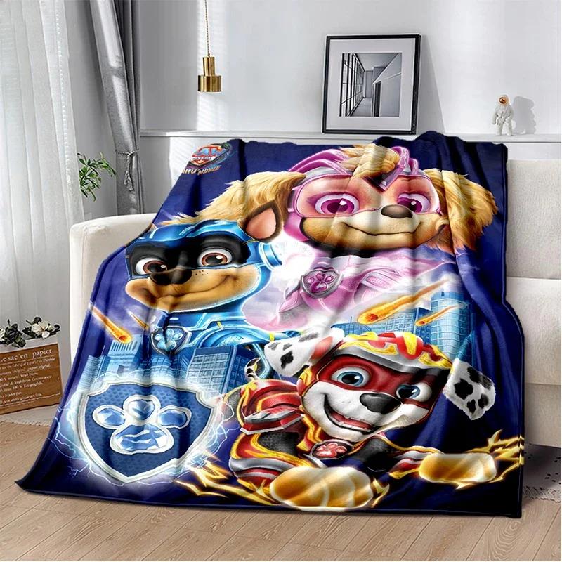3D P-Patrols Cartoon Dogs Gift Soft Plush Blanket,Flannel Throw Blanket for Living Room Bedroom Picnic Bed Sofa Cover
