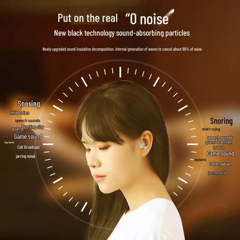 Soundproof Silicone Earplugs for Sleeping, Anti-Snoring, Noise Reduction, Swimming, and Studying.