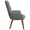 Armchair Dark Grey 63 X 67 X 94 Cm Velvet