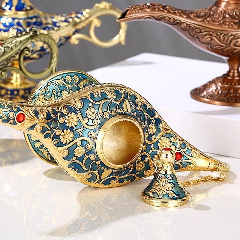 Lamp Traditional Fairy Tale Magic Wishing Genie Lamp Retro Teapot Home Decor Accessories Crafts