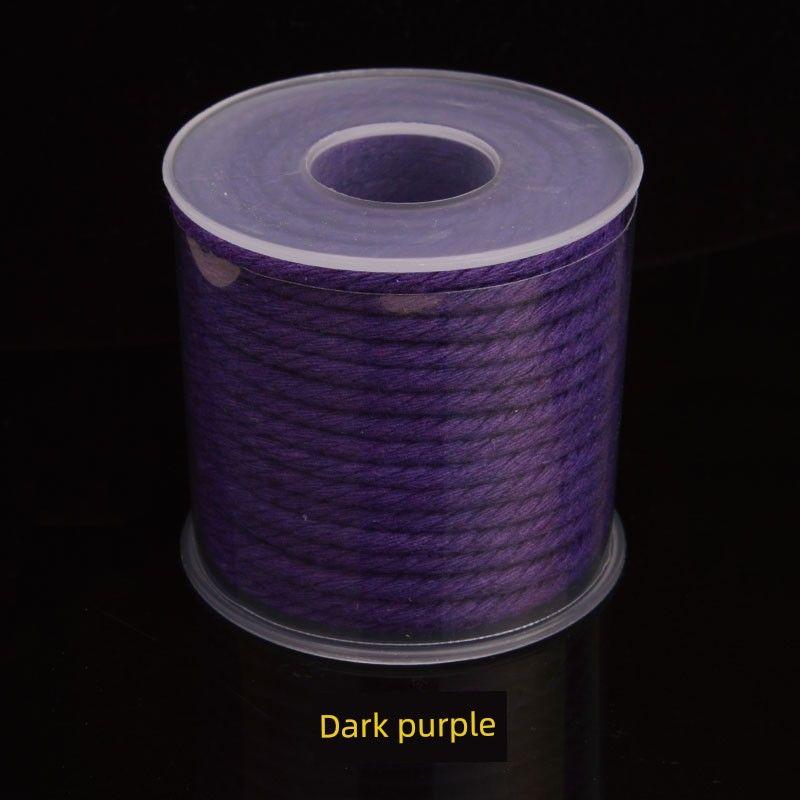 

3mm Thick Hand Rub Cotton Thread Tibetan Style Wenwan Handmade Braided Thread DIY Tassel Tassel Non-Elastic Wear-Resistant Carrying Strap Necklace Dark purple/hand rub cotton