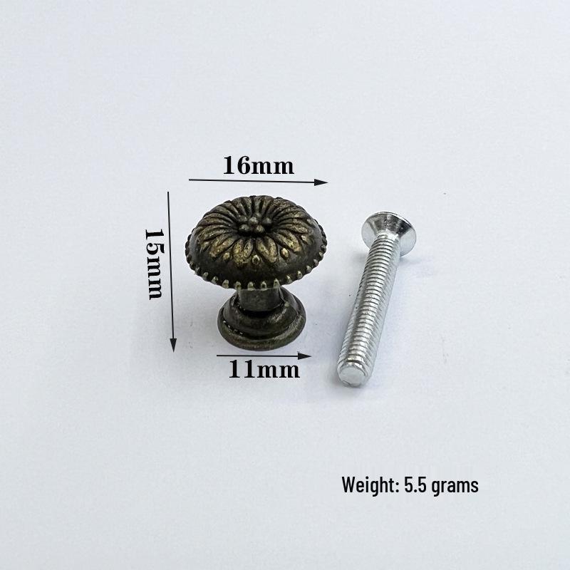 Runder Vintage-Schubladengriff aus Zinklegierung für Schränke und Möbel