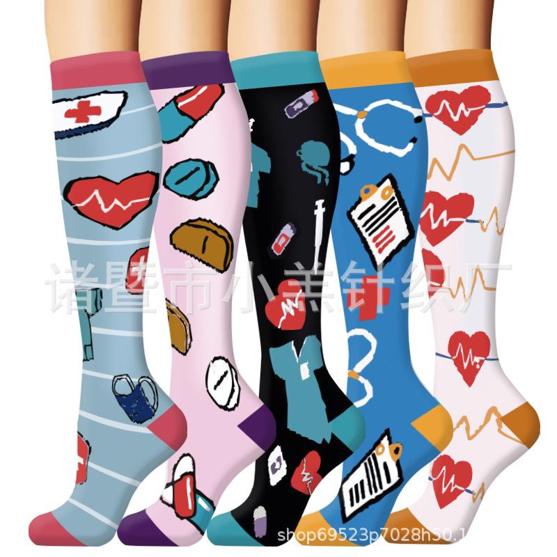 Unisex Long Compression Socks for Cycling, Running, and Marathon