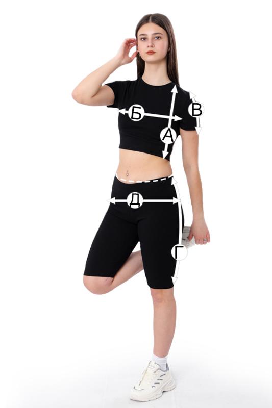 Teen Girls' Summer Set – Crop Top & Bike Shorts for Active Style Summer 6381-103-1 HC