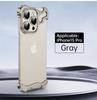 Luxury Alien Metal Borderless Phone Case For iPhone 12 13 14 15 16 17 Pro Max Lens Protecti Shockproof Aluminum Alloy Back Cover