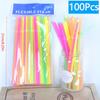 100/1000/5000/10000KS Barevná plastová brčka na pití Mléčný čaj Bar Párty Svatba Kuchyňské domácí doplňky Nápojové brčko