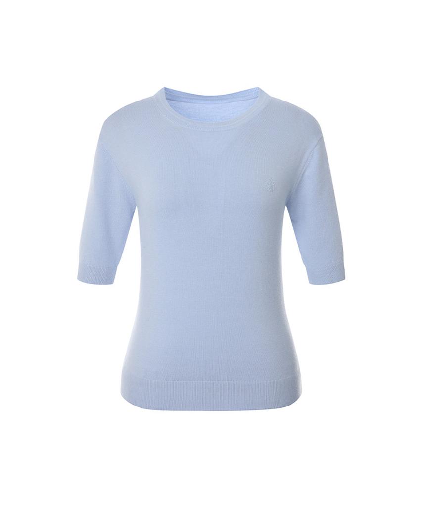 SOUP Basic Embroidered Half Sleeve Knit (Sb3Skf1)