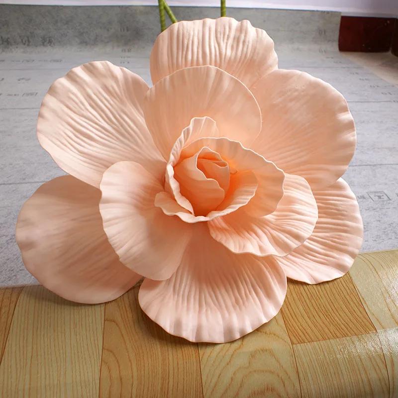 60/80CM Giant PE Foam Rose Simulation Flowers Branch Wedding Backdrop Decoration Peony Garden Wall Road Cited Stage Party Supply