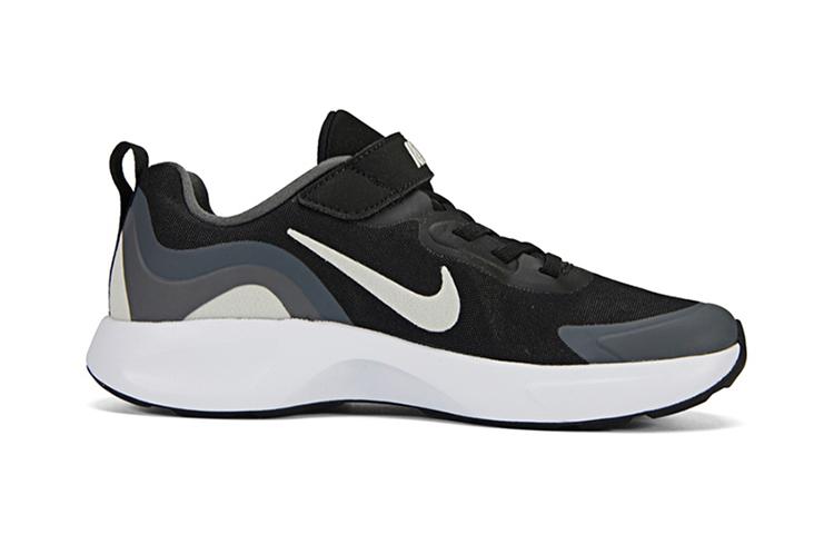 Nike Wearallday Abrasion Resistant Breathable Low top Kids' Running Shoes Black White Gray Children Aged 3 7 Years Old CJ3817-011
