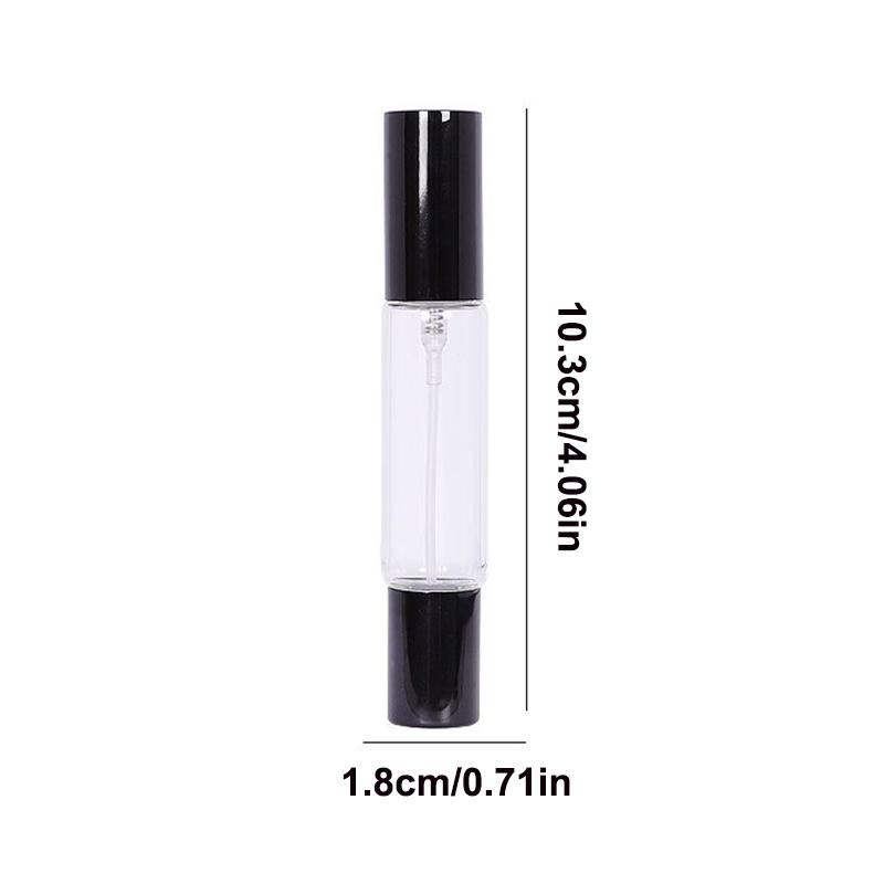 10Ml Double-Headed Perfume Glass Bottle Rolling And Mist Spray Aluminum Nozzle Glass Bottles Refillable Empty Fragrance Atomizer
