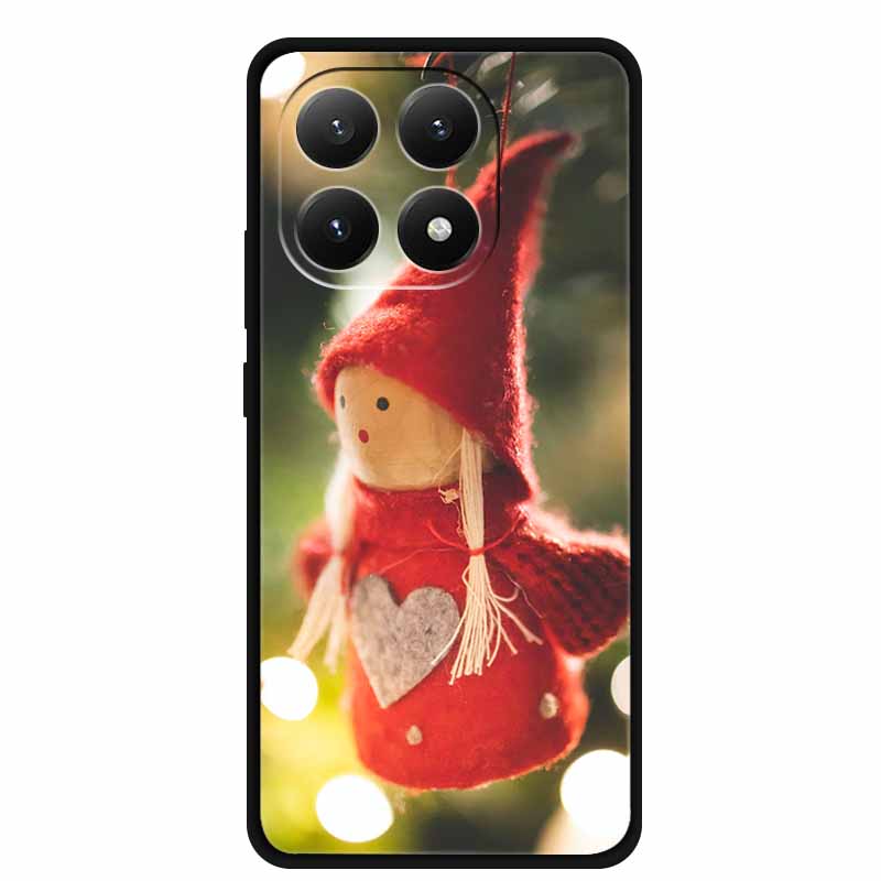Christmas Cover For Xiaomi 15T 5G Case Black Silicone Cases TPU Santa Claus Christmas Tree Cover Cartoon Deer For Mi 15T 5G 15 T
