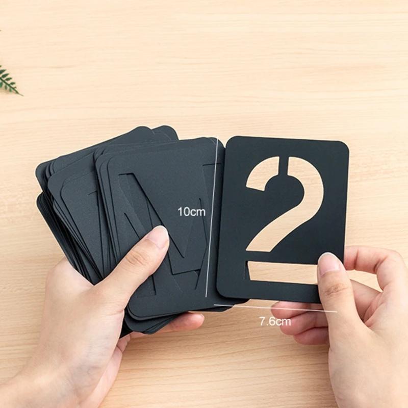 42 Pieces/Set Letter Number Stencil Set Plastic Alphabet Painting Templates Mold Kit for Painting on Wall Home Decor