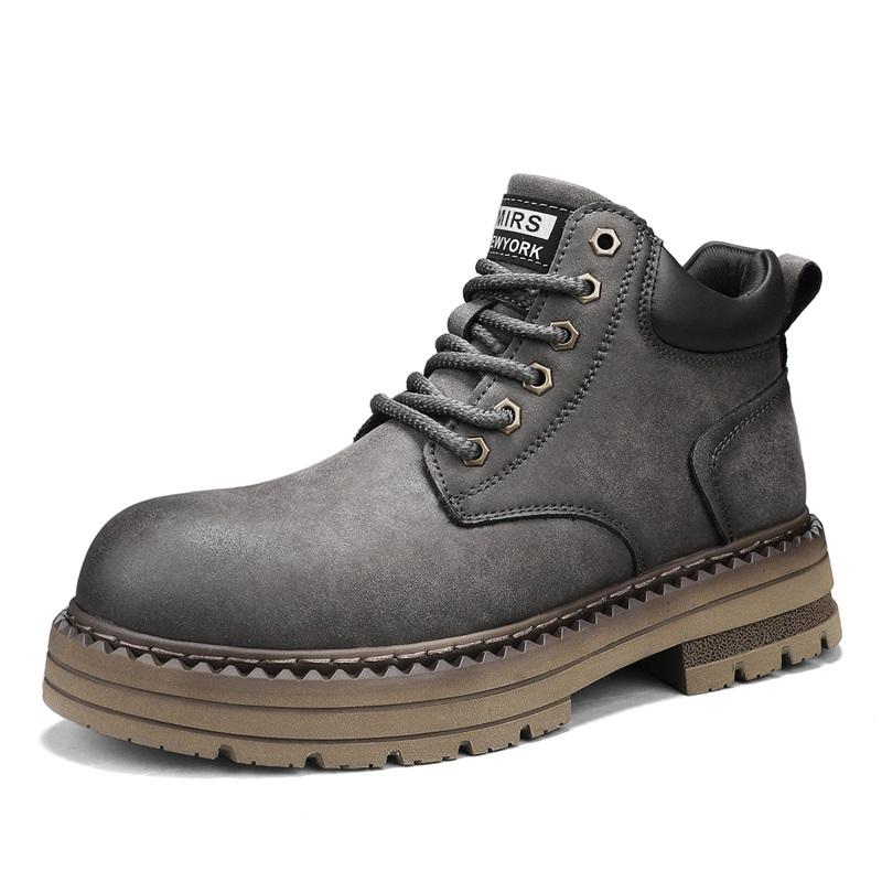 Herren Stiefeletten Echtes Leder Kurze Stiefel Retro Tooling Stiefel Freizeitschuhe