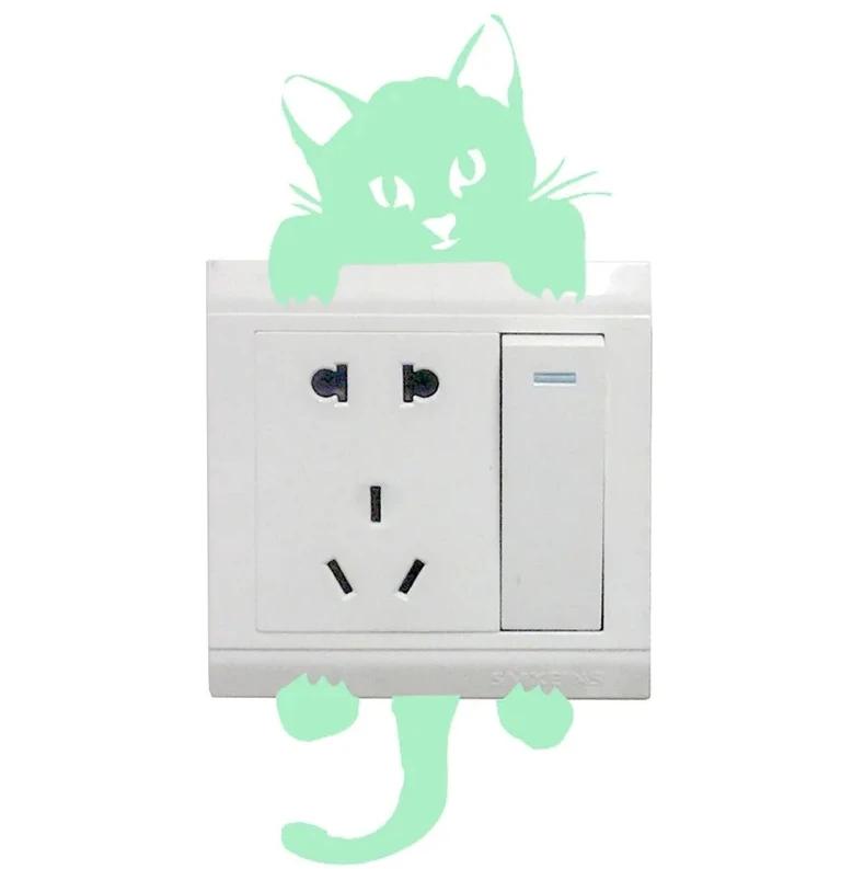 Luminous Switch Stickers Glow In The Dark Decorative Sticker Kids Room Cartoon Cat Dog Fairy Star Pvc Wall Home Decoration 2026