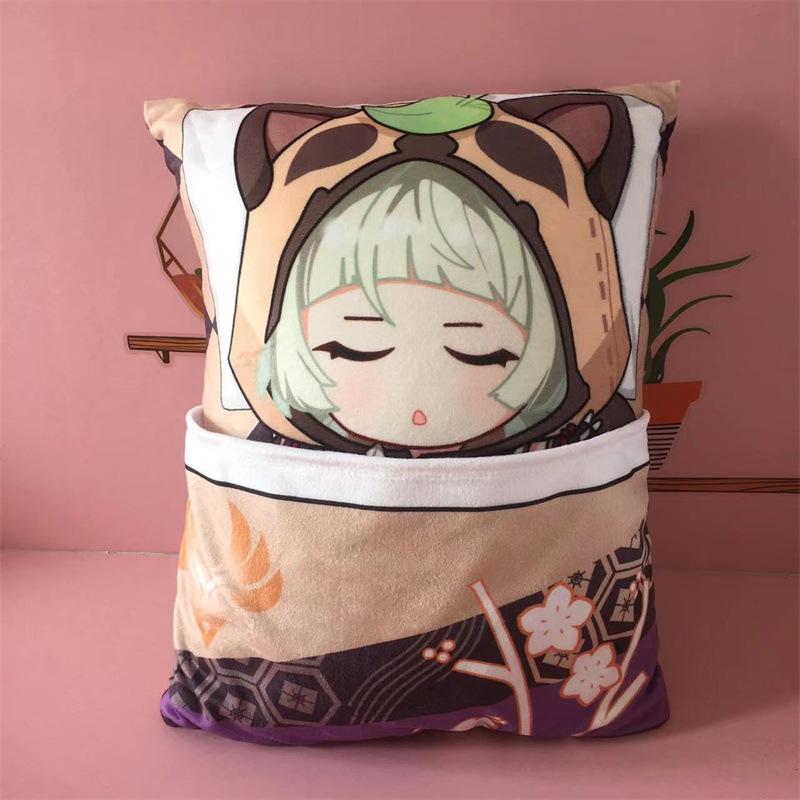 36cm Genshin Impact Quadratisches Kissen Kamisato Ayato Kazuha Shikanoin Heizou Yae Miko Spiel Anime Schlafendes Stofftier Kissen Puppe Spielzeug