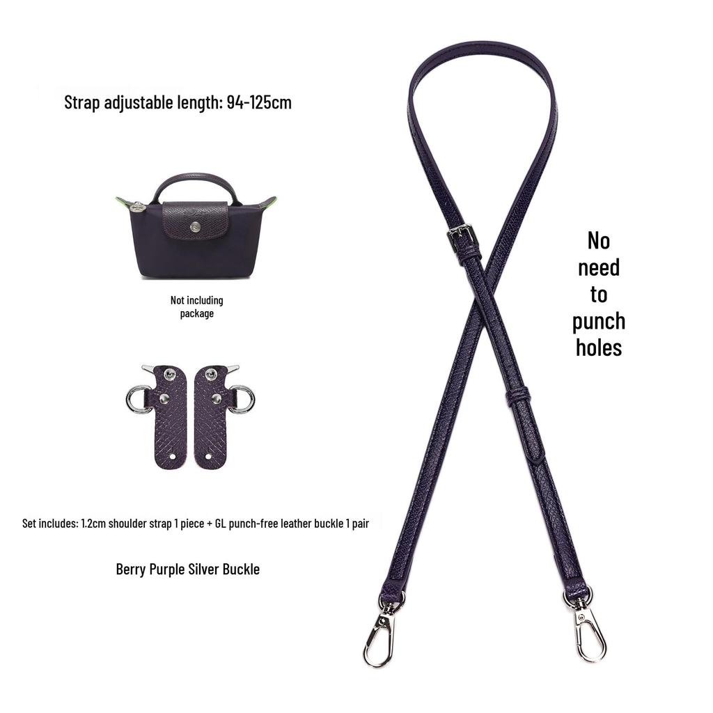 Longxiang Genuine Leather Mini Dumpling Crossbody Bag with Adjustable Shoulder Strap and Non-Slip Buckle