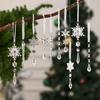 10pc Christmas Decoration Items: Christmas Ice Lollies, Transparent Snowflakes, Ice Prisms, Acrylic Fake Ice Cones