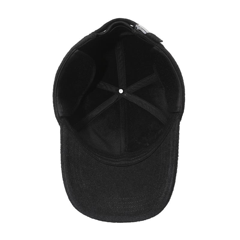 New Thermal Hat Men'S Baseball Cap Outdoor Winter Velvet Windproof Ear Protector Middle-Aged Hat Cold-Proof Cap