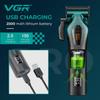 VGR V-271 Electric Hair Clipper with Digital Display for Men's Oily Hair Professional High-speed 11000RPM Push Shear Clipper Carved Home Razor Shaver