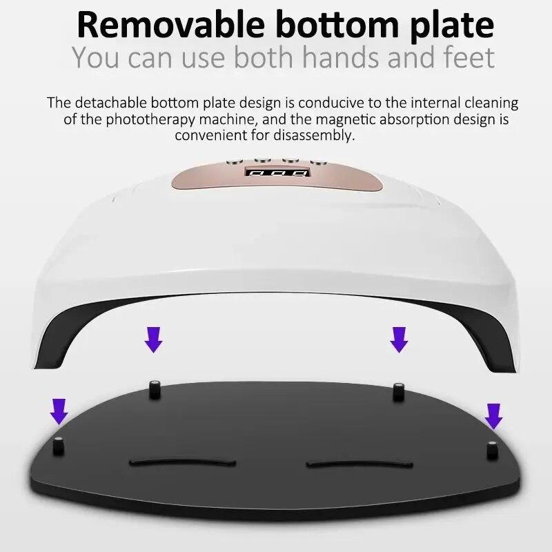 SUNX8 MAX 220W 57 LED Nail Dryer Uv Led Lamp for Uv Gel Polish Extension Poly Builder 4 Timers Tools Nail Polish Machine