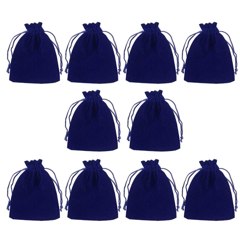 

10 Pcs Velvets Drawstring Cloth Bag.Jewelry Storage Pouches Christmas Gift Bags Mini Dices Bags Gift Wrapping Pouch сапфировый