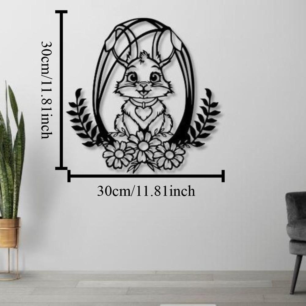 

Laser Cut Metal Easter Bunny Spring Flowers SVG Dxf Png Digital File For Cricut Plasma