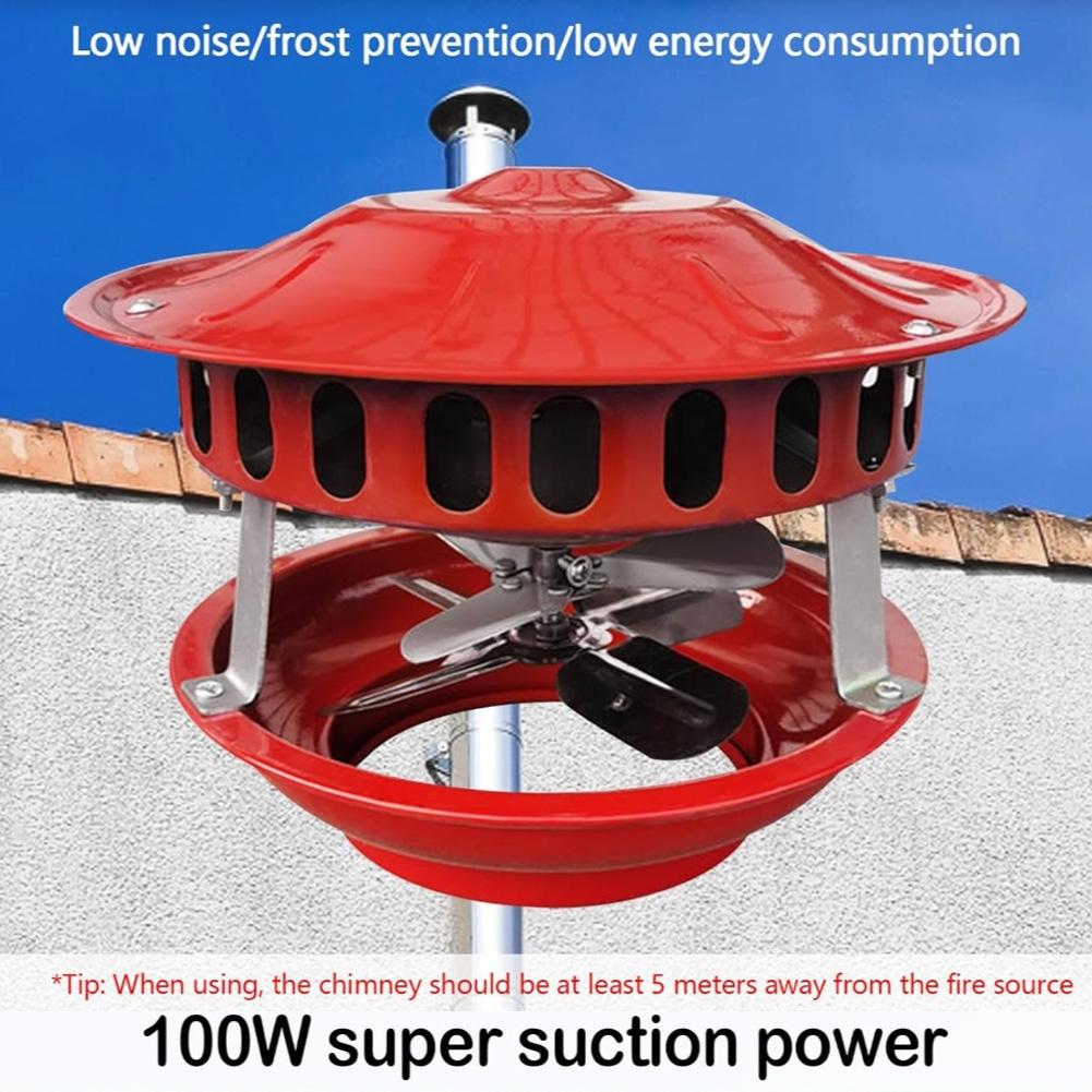 Ventilator Coș 100W 220V Extracție Puternică Fum Aragaze Șeminee Focare Cuptoare Cazane Horn Înlocuiește Ventilator Gaze de Evacuare 12-21Cm
