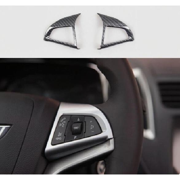 2P Carbon Fiber Look Steering Wheel Frame Trim Fit For Chevrolet Cruze 2011-2015