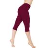 Womens Low Waist Yoga 34 Capri Pants Fitness Sports Gym Basic Leggings Shorts