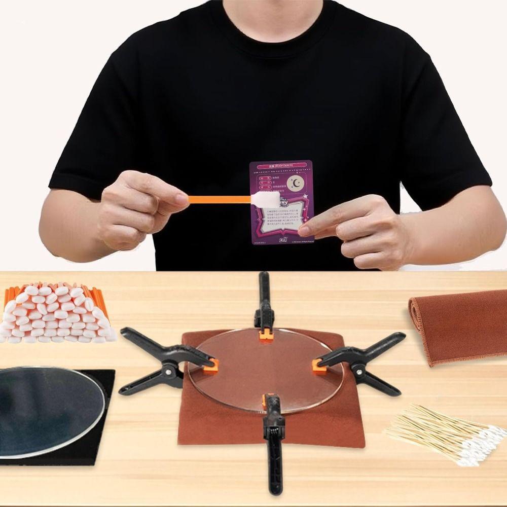 166pcs Precision Support Card Cleaning Kit Clear Acrylic Rounds Card Care Tool  TCG Collectors