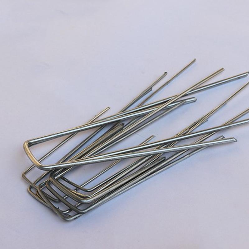 Heavy Duty Anti Rust Stakes U-shaped Weed Barrier Fabrics Stake Landscape Pins
