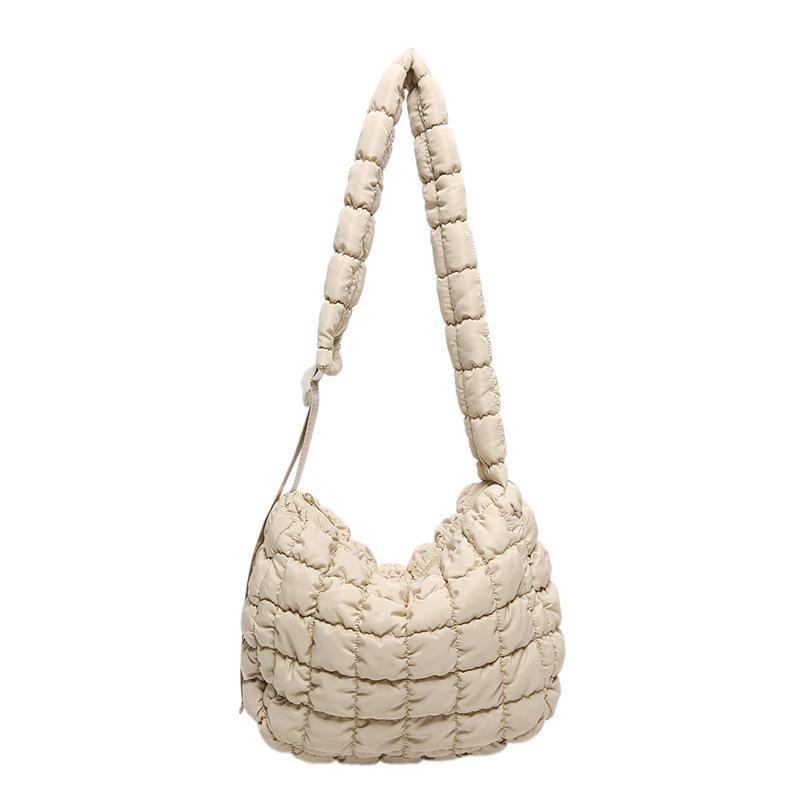 New pleated cloud bag large shoulder strap adjustable shoulder bag large capacity bubble tote messenger women's bag