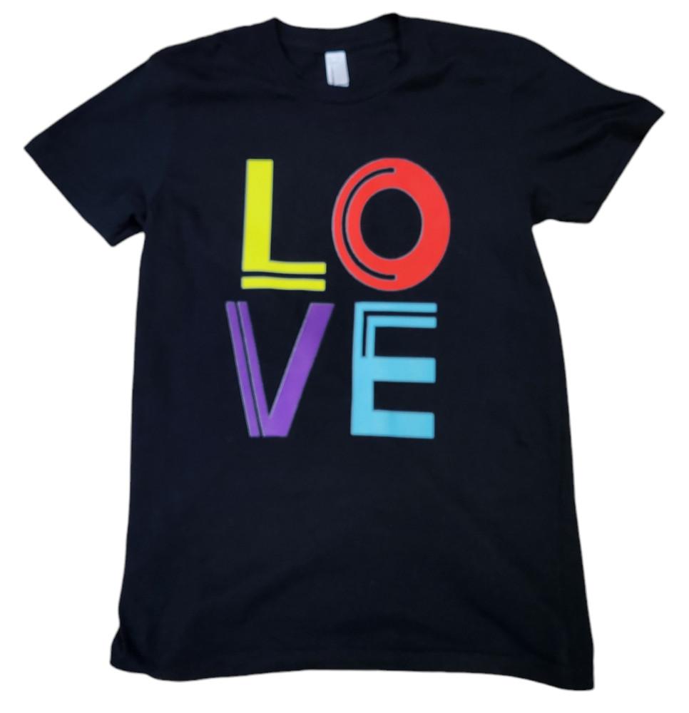 Black Men039s Love logo colors font youth/Adults Tshirts kids sizeadults Unisex T-Shirt L
