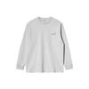 Letter Logo Embroidered Loose Fit Solid Color Long Sleeve T-Shirt Men Tops I029955-482-XX
