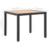5 Piece Garden Dining Set with Cushions Poly Rattan Black