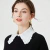 Fake collar Women's versatile fake collar Autumn and winter ruffle edge fake collar Solid color shirt Inner collar