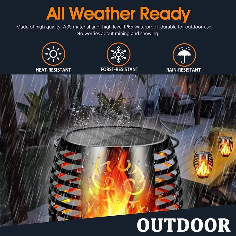 1-4PCS 96 LED Outdoor Solar Torch Lights Waterproof Garden Patio Flickering Dancing Flame Lamp  Lawn Path Yard Patio Floor Lamps