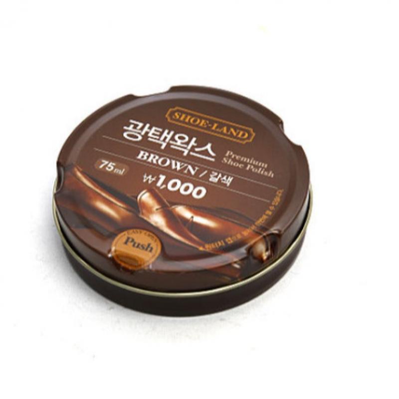 Daiso One Touch Cap Shoe Polish  Large  Brown 