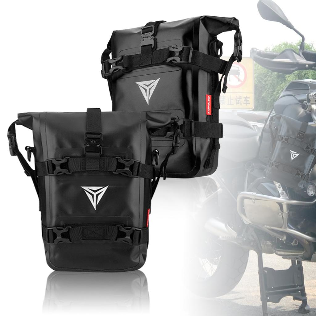 2pcs Motorcycle Bumpers Bag Waterproof 5l-8l Motorcycle Side Frame Bag Motorcycle Crash Bar Bag Universal Tools Storage Bag