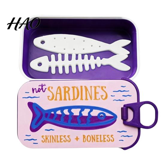 Small Jewelry Box for Travel Sardine Can Storage Box, Portable Anti-tangle Case, Cute Container Lightweight Retro Plastic Organizer Necklaces