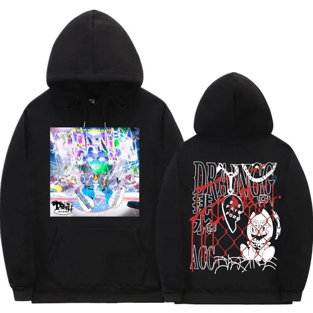 Bladee 333 Hip Hop Trend Skate Drain Gang Hoodie Tops Unisex Hipster Casual Sweatshirt Unisex Women Fashion Artistic Sense Hoodies