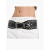 New Rivet Style Belt, Ins Style Overcoat, Wide Waistband, Punk Retro Belt for Women