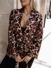 2024 European & American Autumn Leopard Print Tie-Waist Long-Sleeve Coat for Women