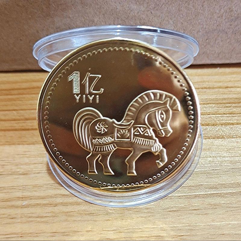 

1 шт. Золотая коллекционная монета зодиака для богатства, фэн-шуй, тигр, дракон, змея, животное, памятные монеты, новогодний сувенир
