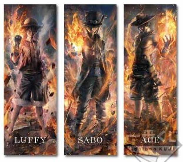 

Ichiban Kuji One Piece Hot Bonds Edition D Prize Long Poster Set of 3 Banpresto - -