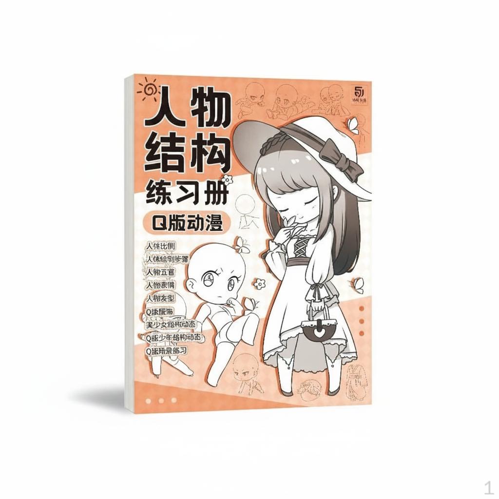 Ensemble de cahiers d'exercices de dessin de figure Qversion Personnages d'anime, de jeux, Style ancien, Démontage dynamique