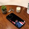 Artistic American Flag  Phone Case For iPhone 17, 16,15,14,13,12,11 Plus,Pro Max, Others Soft Black Cover